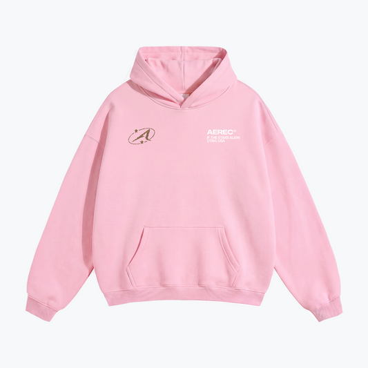 "BRUNETTES HAVE MORE FUN" HEAVYWEIGHT LEOPARD HOODIE - PINK