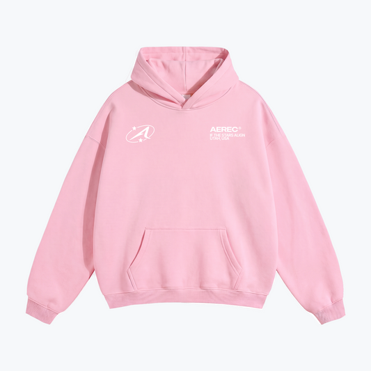 "BRUNETTES HAVE MORE FUN" HEAVYWEIGHT CLASSIC HOODIE - PINK