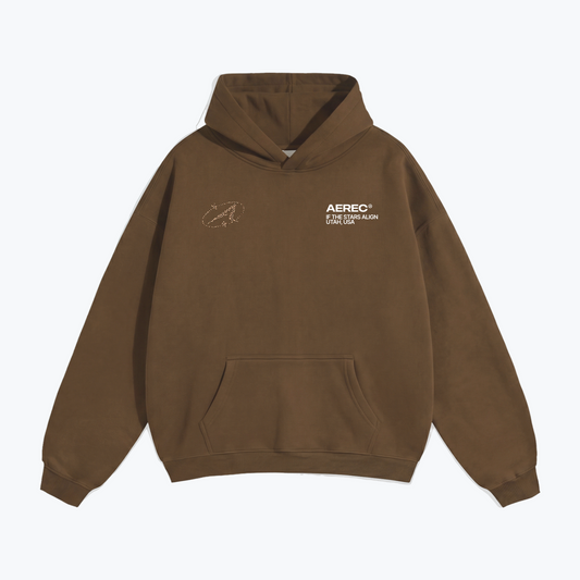 "NEW YORK" HEAVYWEIGHT LEOPARD HOODIE - BROWN