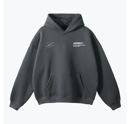 "NEW YORK" HEAVYWEIGHT DISCO HOODIE - DARK GREY