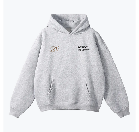 "BLONDES HAVE MORE FUN" HEAVYWEIGHT LEOPARD HOODIE - GREY