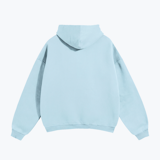 "38" HEAVYWEIGHT LEOPARD HOODIE - LIGHT BLUE