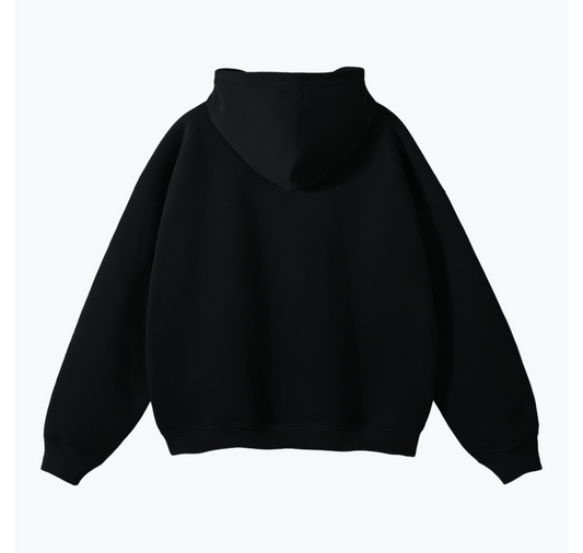 "38" HEAVYWEIGHT LEOPARD HOODIE - BLACK