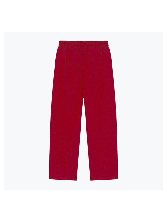 "BLONDES HAVE MORE FUN" HEAVYWEIGHT LEOPARD SWEATPANTS - RED