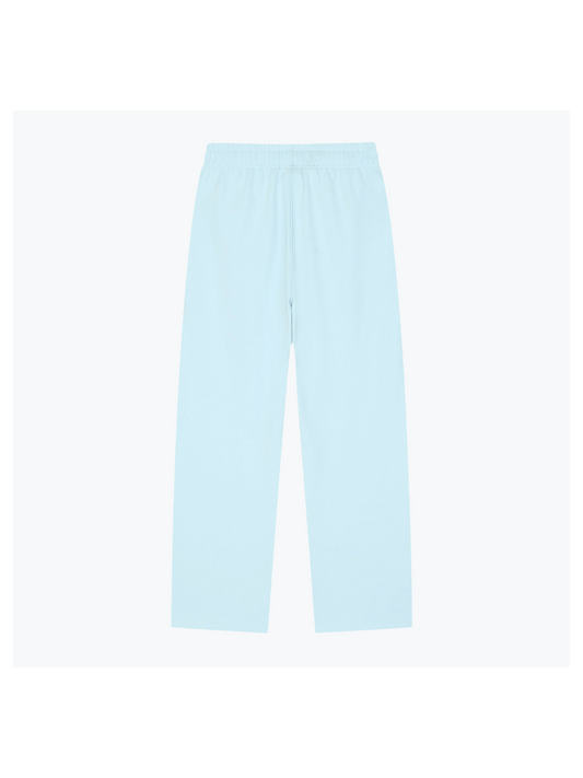 "BRUNETTES HAVE MORE FUN" HEAVYWEIGHT LEOPARD SWEATPANTS - LIGHT BLUE